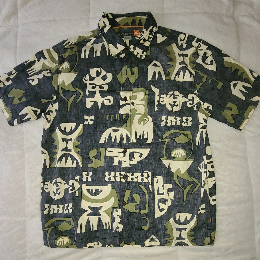 Quicksilver Men's Short Sleeve Shirt Large